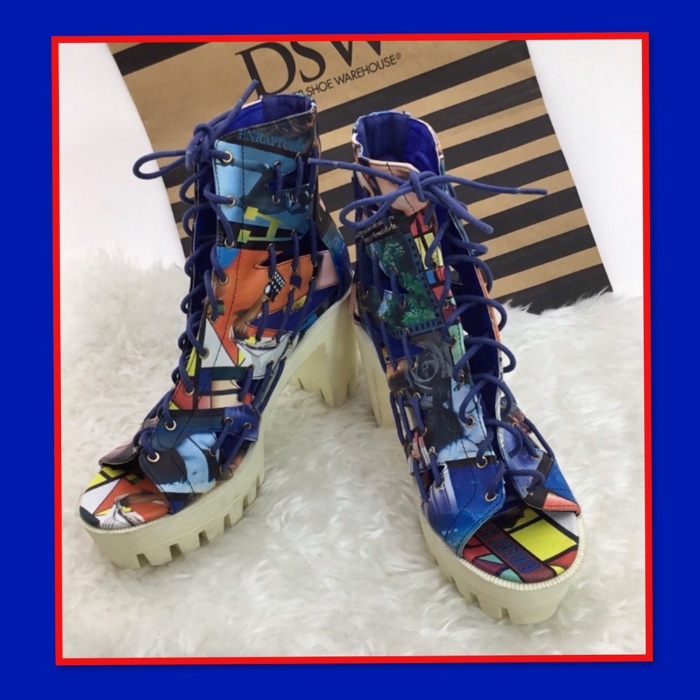 I ❤️U UNIQUE ART LEADS U CONCEPT PLATFORM SHOE 9